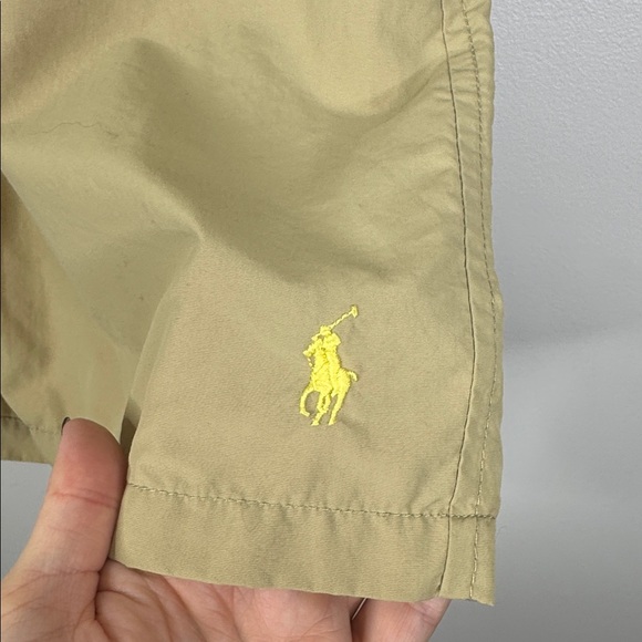 Polo Ralph Lauren Men's 1X XLT Big Tank Khaki Yellow Pony Pool Swim Trunks - Picture 3 of 8